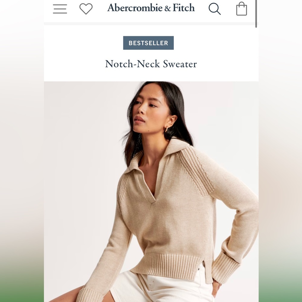 Abercrombie Notch-Neck Sweater